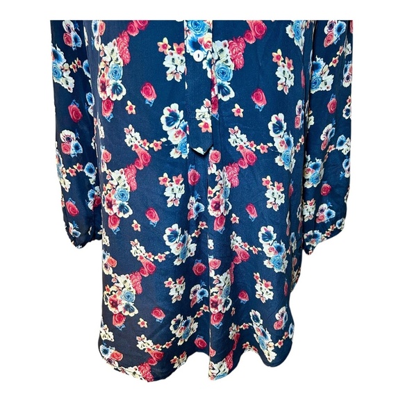 Amour Vert 100% Silk Floral V Neck Womens Stitch Fix Blouse, Size Small, NWOT - Picture 7 of 9